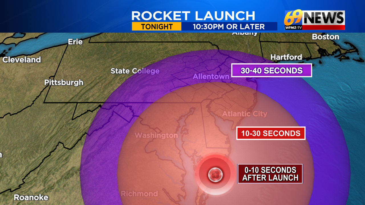 Rocket launch Tuesday night could be visible in our skies, complete with vapor-tracing clouds